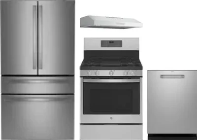4 Piece Package Includes Refrigerator, Range, Hood And Dishwasher